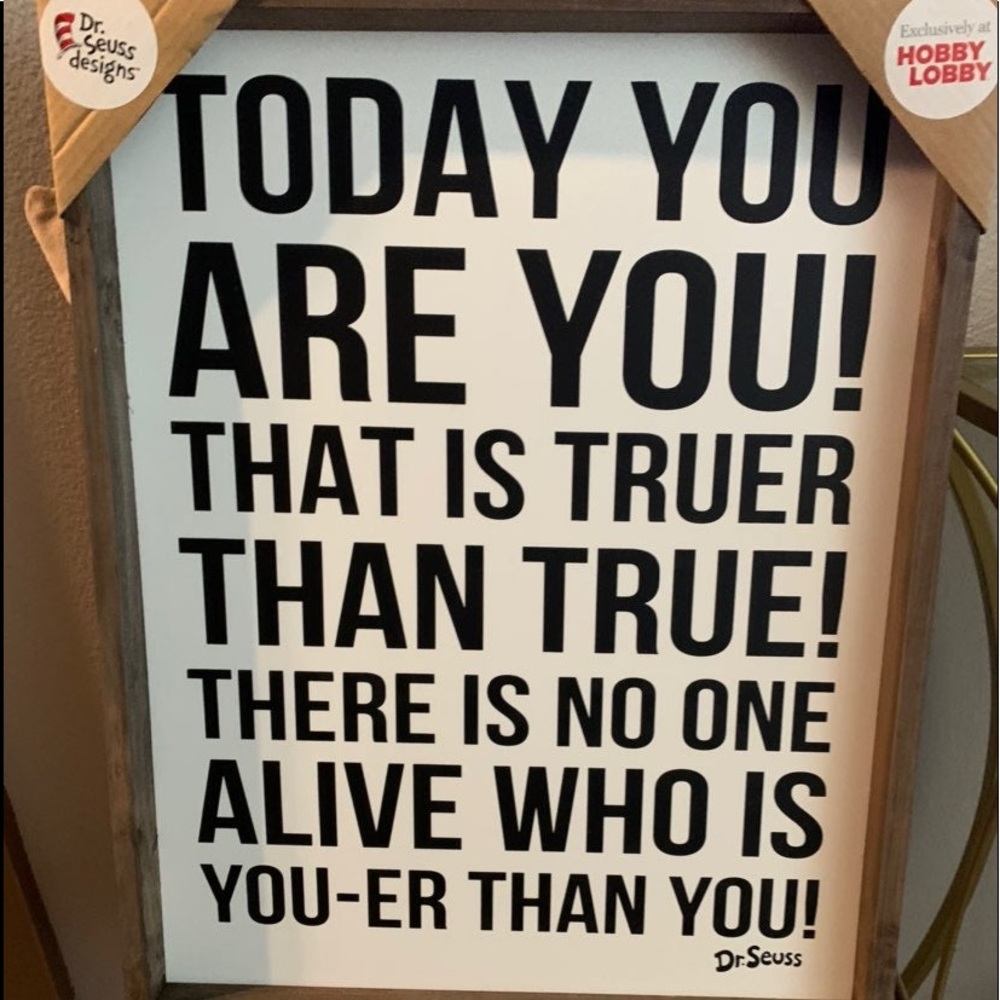 Dr Seuss Framed Quote
